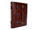 Large Triple Blue Stone Embossed Leather Bound Journal w/Double Swing Clasps
